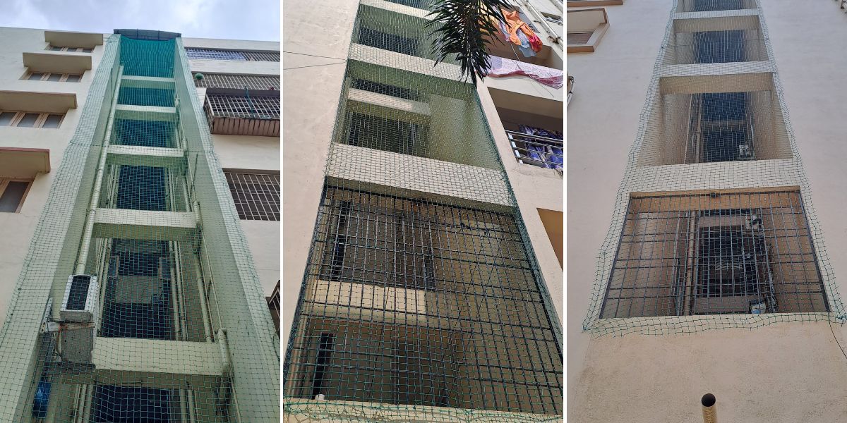 Duct Area Covering Safety Nets in Kanakapura Road